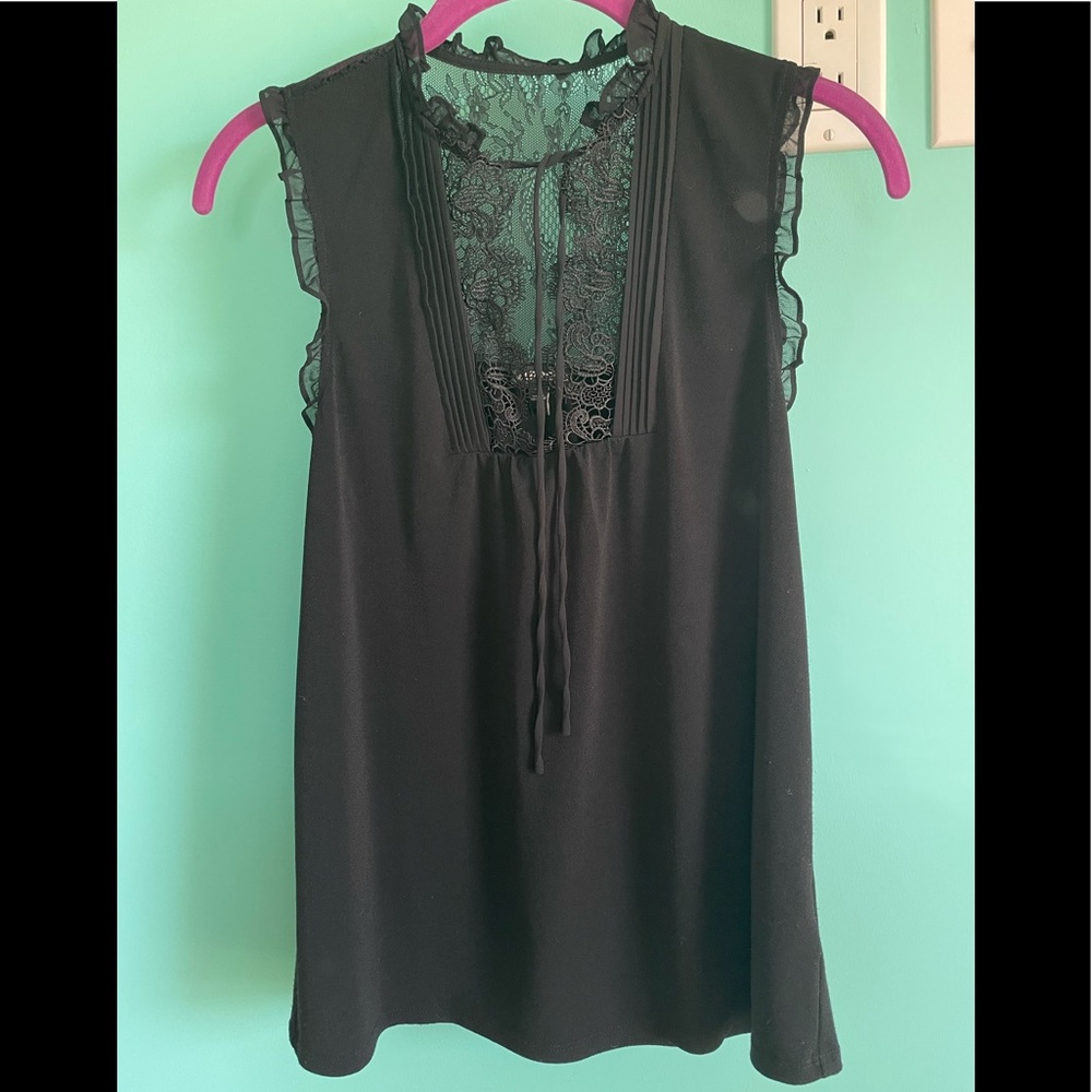 Express women’s black sleeveless blouse.